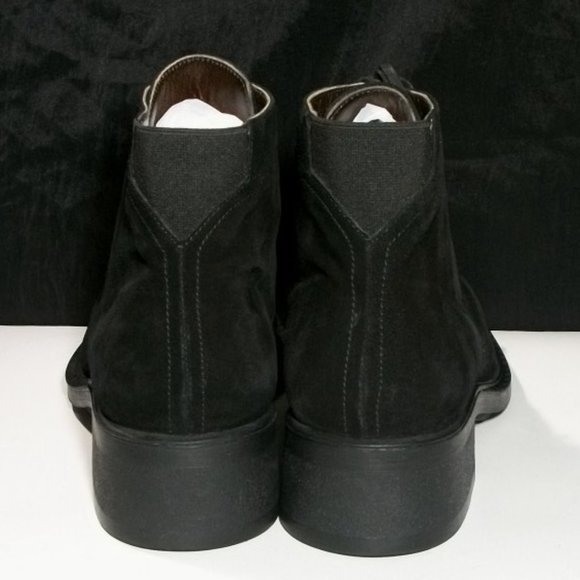 GIANNI VERSACE 1535 BLACK ITALIAN SUEDE MEN\'S ANKLE BOOTS 7M $370 NWT main image 6